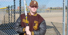 Chris suits up for baseball season. Photo By Rebecca Holt