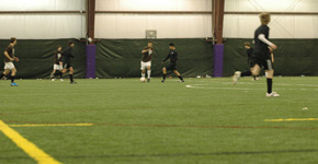 Boys soccer takes it indoors. Photo by Rebecca Holt