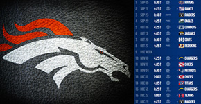 The 2013 Broncos Schedule delighted many fans when it was released. Artwork by Tori Wallace
