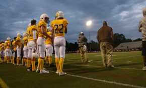 Thomas Jefferson football team gears up for the homecoming game. Photo by Sasha Mesropov